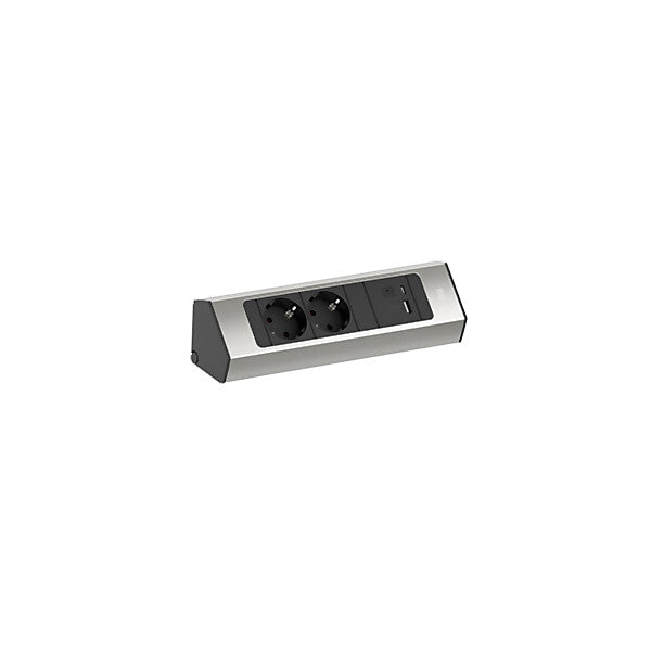 BACHMANN CASIA Steckdosenleiste 2m Edelstahl-Optik 932.002